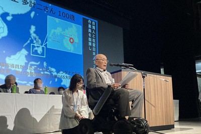 フィリピンのジャングルをさまよった経験を語る坂上多計二さん＝東京都千代田区で2025年9月27日、椋田佳代撮影