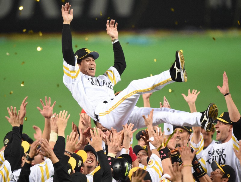 ソフトバンクがリーグ優勝 これまでの胴上げを振り返る [写真特集1/12