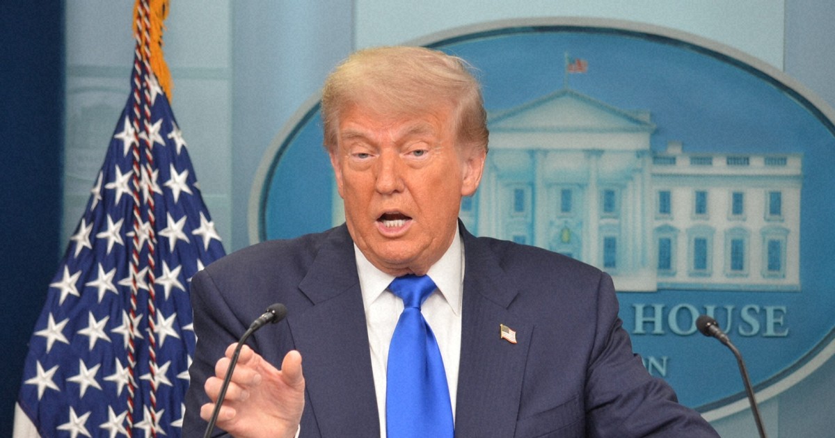 記者会見するトランプ米大統領＝ホワイトハウスで2025年6月27日、西田進一郎撮影