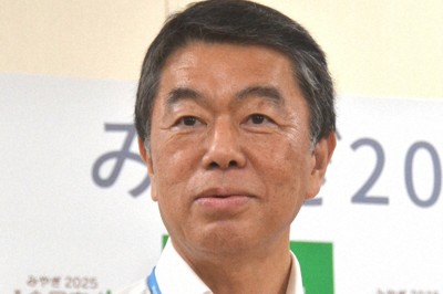宮城県の村井嘉浩知事＝県庁で2025年9月3日、山中宏之撮影