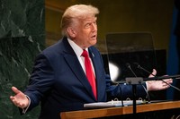 トランプ米大統領＝2025年9月23日、AP