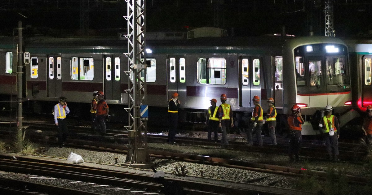 東急田園都市線梶が谷駅で列車衝突、回送列車が脱線 けが人なし
