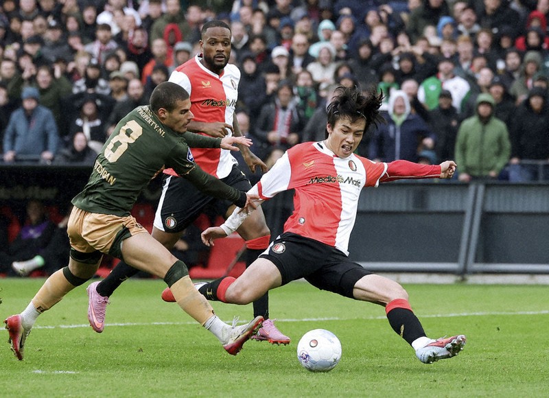 サッカー：サッカー オランダ1部 上田、8戦8G フェイエノールトの日本