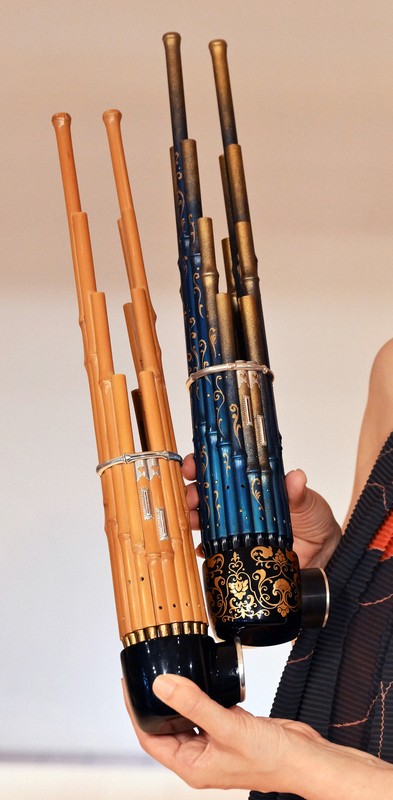 夜空を彩るように」 能登で被災の蒔絵師、復帰作は青く輝く「笙