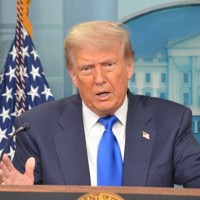 トランプ米大統領＝西田進一郎撮影