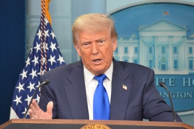 トランプ米大統領＝西田進一郎撮影