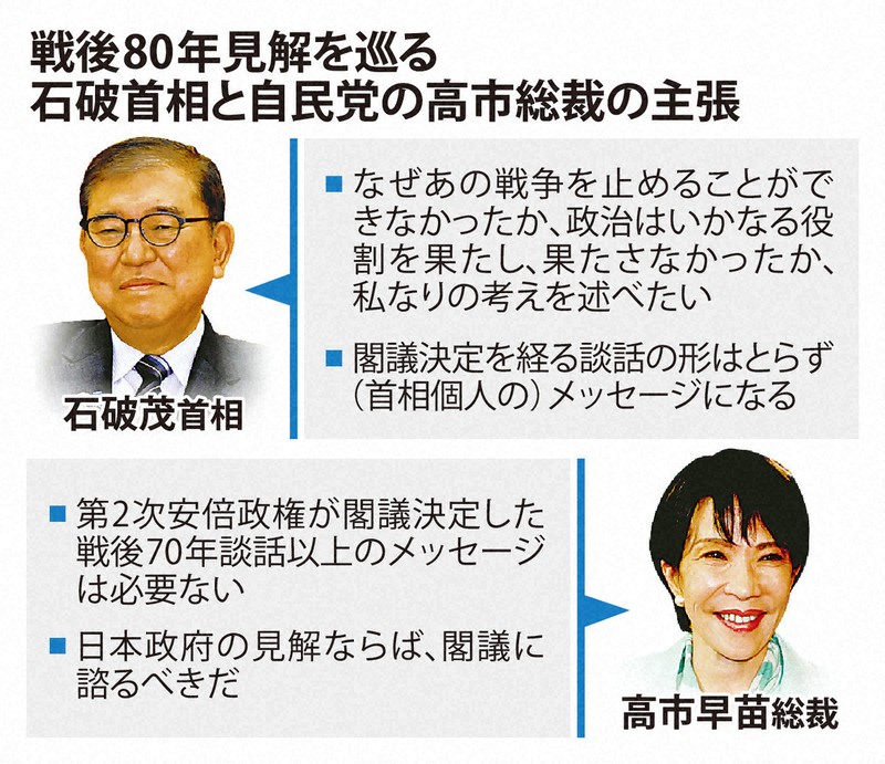 読む政治：「石破カラー」戦後80年見解で集大成へ 保守派は反発、鎮魂
