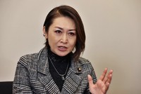 Junko Mihara, a member of the House of Councillors, is seen in Tokyo's Chiyoda Ward on Dec. 9, 2021. (Mainichi/Kentaro Ikushima)
