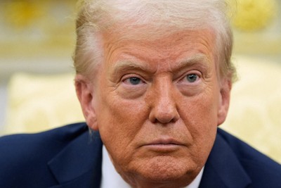 トランプ米大統領＝ホワイトハウスで2025年10月9日、AP