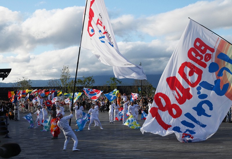 大阪万博2025 最終日　EXP02025 パレード フラッグ ノベルティ 大阪万博2025 最終日 EXP02025 パレード フラッグ ノベルティ the 大阪