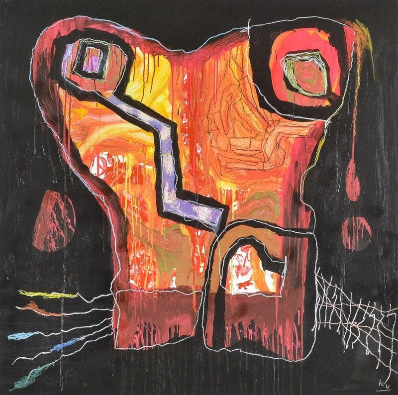 絵でできること・黒田征太郎展から：作品紹介／5止 奏者と