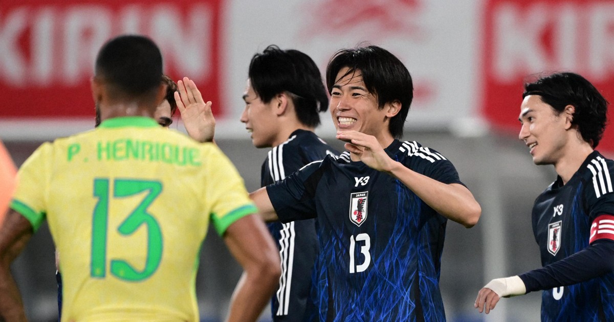 同点ゴールの中村敬斗「信じて走り込んだ」 逆転勝ちのブラジル戦