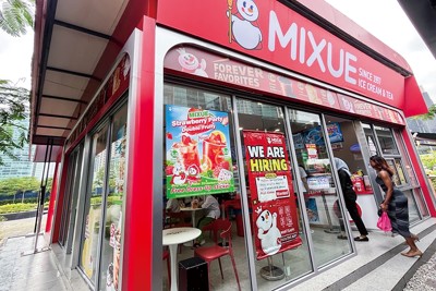 首都クアラルンプールのミーシュエの店舗＝２０２５年10月 (NNA撮影)