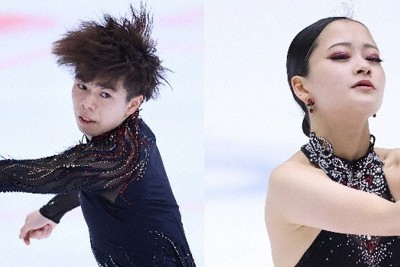 佐藤駿選手（左）と渡辺倫果選手