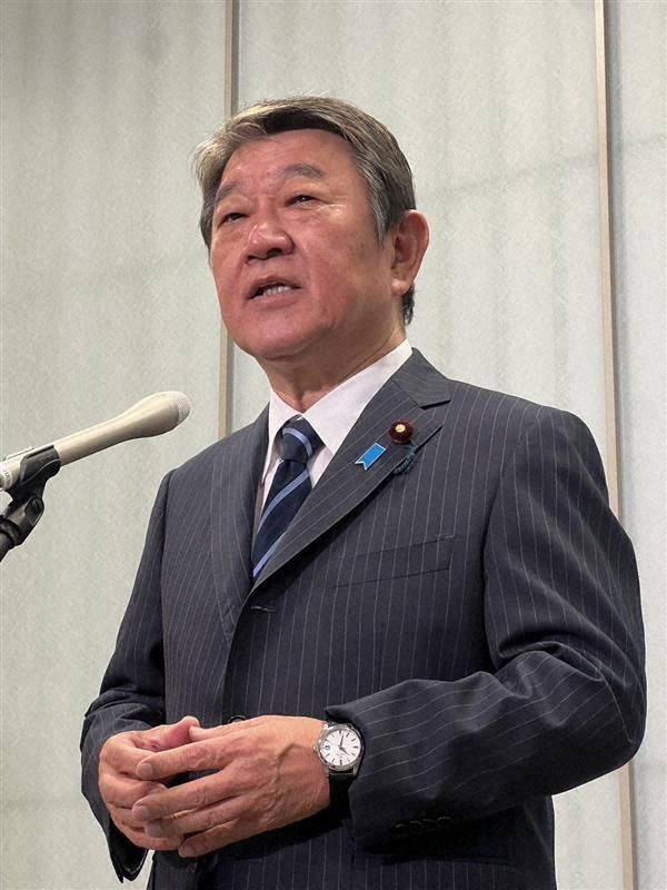 茂木敏充外務相＝東京都内で2025年10月4日、森口沙織撮影
