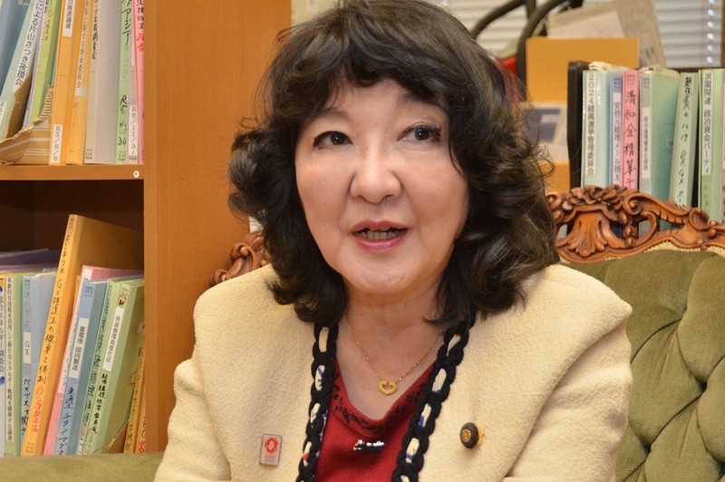 片山さつき財務相＝東京都千代田区で2025年2月12日午後3時46分、杉山雄飛撮影
