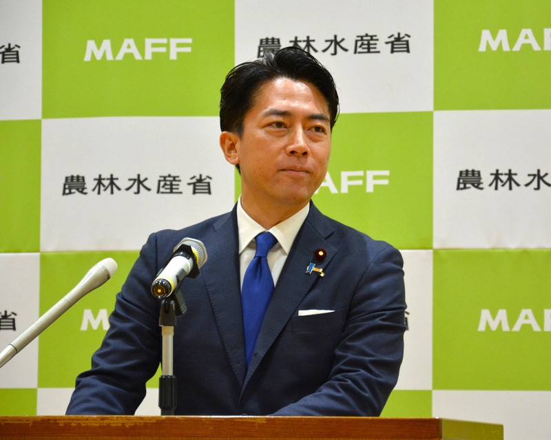 小泉進次郎防衛相＝東京都千代田区の農林水産省で2025年10月21日午前10時1分、中津川甫撮影