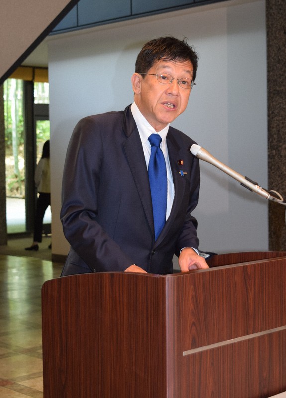 松本尚デジタル相＝外務省で2025年8月28日午前11時50分、田所柳子撮影