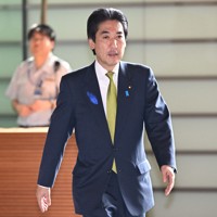 城内実成長戦略担当相＝2025年7月8日午前9時5分、平田明浩撮影