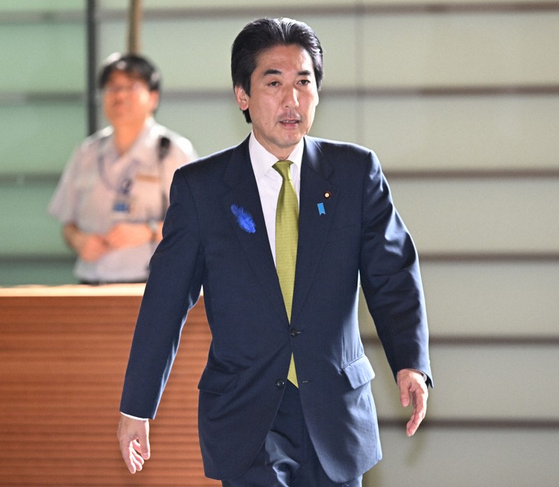 城内実成長戦略担当相＝2025年7月8日午前9時5分、平田明浩撮影