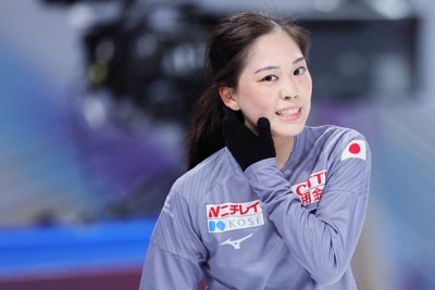 公式練習に臨む吉田陽菜＝中国・重慶で2025年10月23日、吉田航太撮影