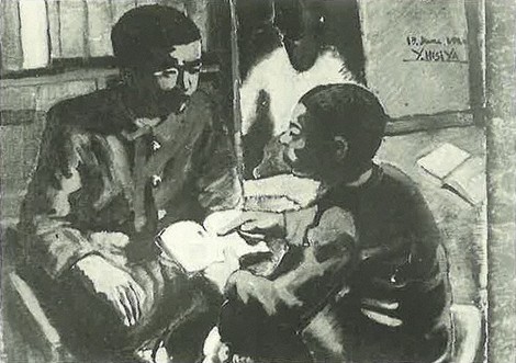 明治時代から祖父の家にあった油絵 明治時代から祖父の家にあった油絵 明治時代から祖父の家