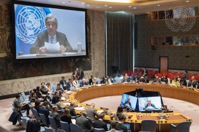 創設80年に合わせて開催された国連安全保障理事会の会合＝ニューヨークで2025年10月24日（国連提供）