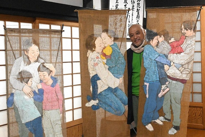 被災家族116人の「オモイ」麻布画に 札幌で展示 あすまで ／北海道
