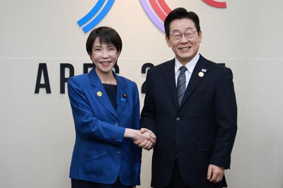 日韓首脳、「シャトル外交」推進確認 高市首相「次は日本でお迎え