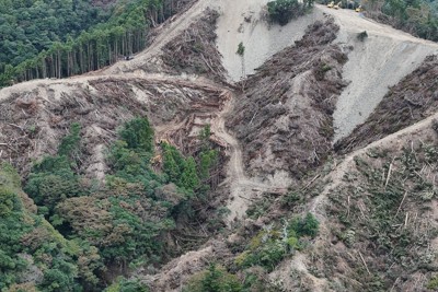 開発許可外の森林を伐採、鴨川メガソーラー工事で行政指導　千葉