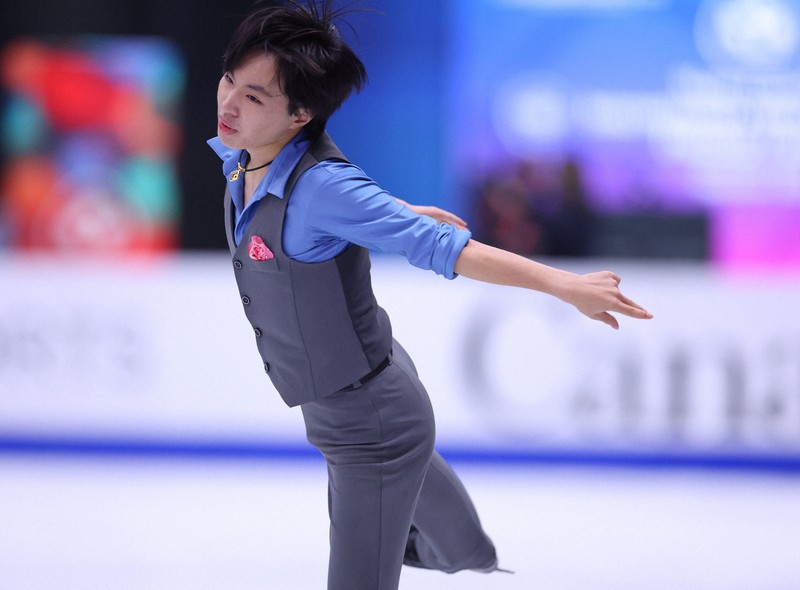 三浦佳生が銅メダル 友野一希は4位 スケートカナダ男子 [写真特集1/22