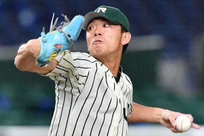 JR東日本時代の阪神・伊藤将司投手＝東京ドームで2020年11月29日、平川義之撮影
