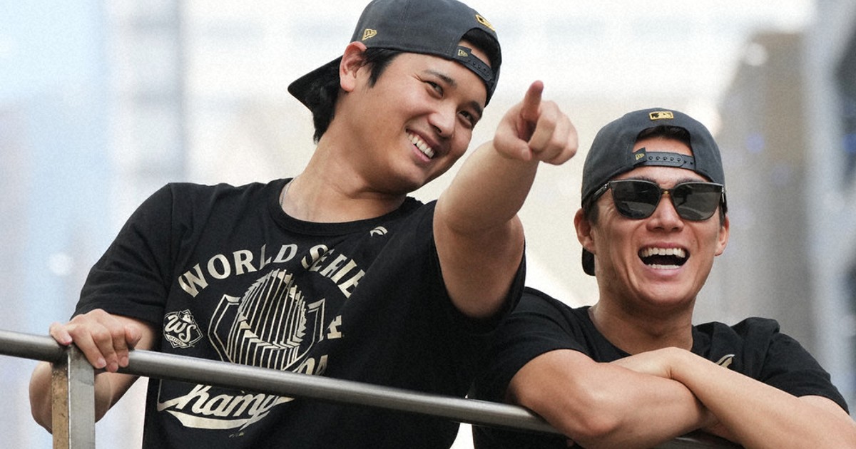 米大リーグ：米大リーグ ドジャース凱旋 さあ、賞タイム LAで優勝