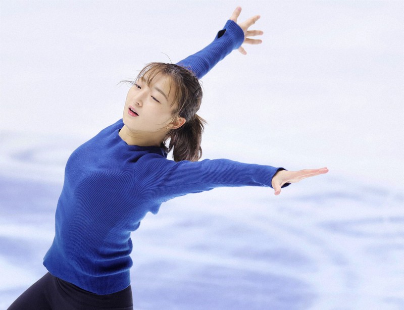 坂本花織ら前日練習「1個のミスも許されない」 フィギュアNHK杯 | 毎日新聞
