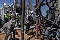 米ユタ州ミルフォード近郊にあるファーボ・エナジーの地熱発電施設「ケープ・ステーション」の掘削パッド＝Kim Raff for WSJ