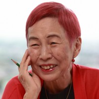 「面白い人生だったねって死ねるかな」と語る上野千鶴子さん＝東京都武蔵野市で2025年10月1日、小林努撮影
