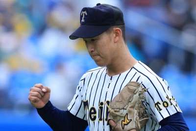 帝京の安藤丈二選手＝神宮球場で2025年11月9日、滝川大貴撮影