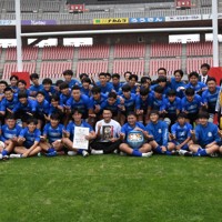 【新潟】2大会ぶり3回目の花園出場を決めた北越の選手たち＝新潟市中央区のデンカビッグスワンスタジアムで2025年11月1日午後2時56分、戸田紗友莉撮影
