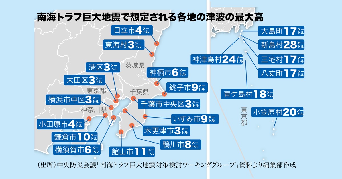 鎌田浩毅の役に立つ地学：南海トラフ地震の津波 首都圏でも6300人犠牲