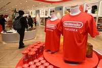 Products exclusive to Nintendo's Fukuoka store are seen on display, in Fukuoka's Hakata Ward on Nov. 14, 2025. (Mainichi/Tomohisa Yazu)