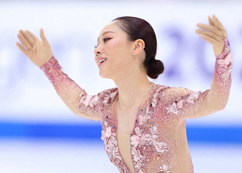 リンクサイド：SP8位の樋口新葉「笑うことを意識してます」 スケート