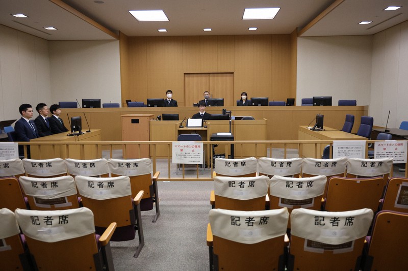 安倍晋三元首相銃撃事件で、山上徹也被告の裁判員裁判が開かれた奈良地裁＝奈良市で2025年11月18日（代表撮影）