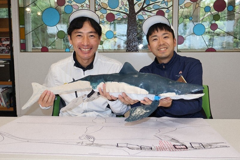 古代生物の泳ぎ、勇壮に 「ワカヤマソウリュウ」ロボット AW海獣館に