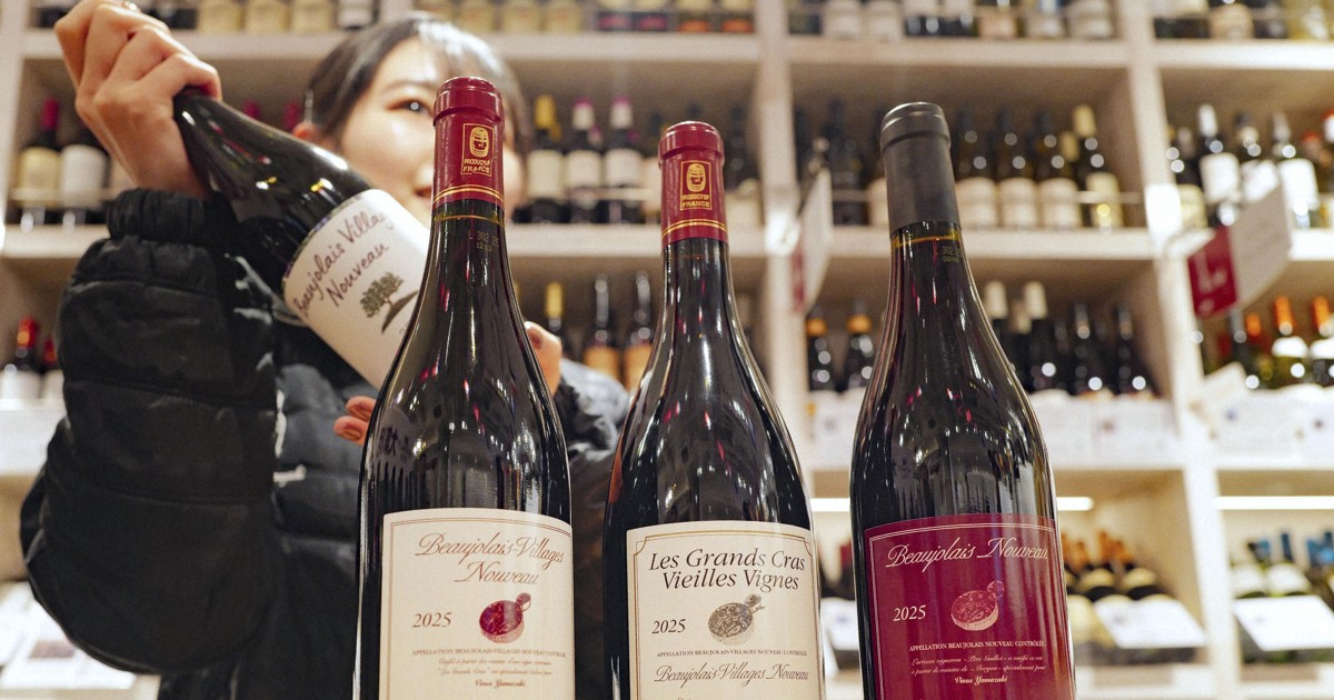 Beaujolais Nouveau wine goes on sale in Japan with demand waning