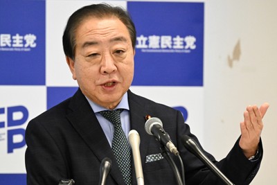 立憲・野田氏「批判される筋合いない」　首相答弁巡る岡田氏への批判