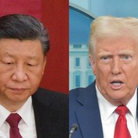 中国の習近平氏（左）と米国のトランプ氏（右）