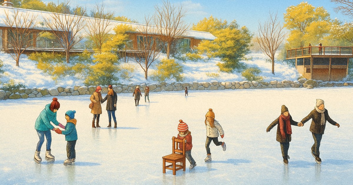 県内初、屋外アイススケート場 閑散期の集客狙う 来月20日オープン