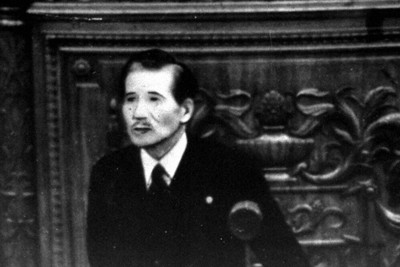 「反軍演説」をする斎藤隆夫＝1940年2月