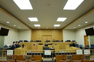 安倍晋三元首相銃撃事件で、山上徹也被告の裁判員裁判が開かれた奈良地裁＝奈良市で2025年11月13日（代表撮影）