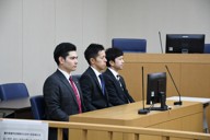 安倍晋三元首相銃撃事件で、山上徹也被告の裁判員裁判が開かれた奈良地裁＝2025年12月3日（代表撮影）